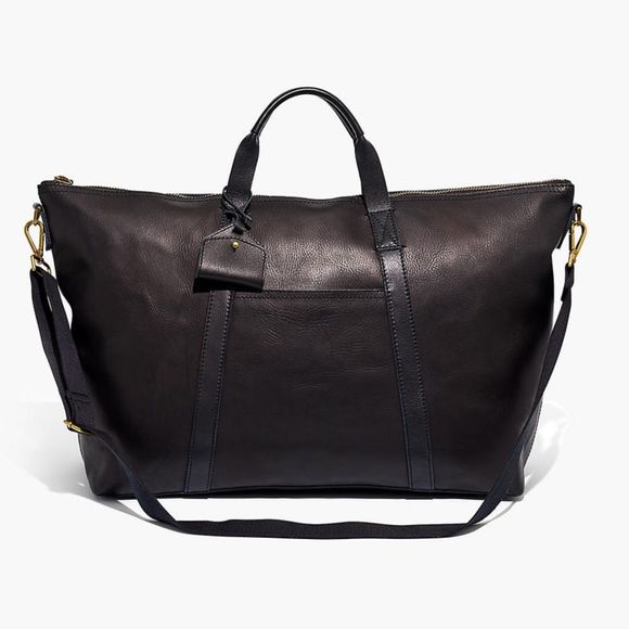 Madewell Bags The Essential Overnight Bag In Leather Nwt Poshmark